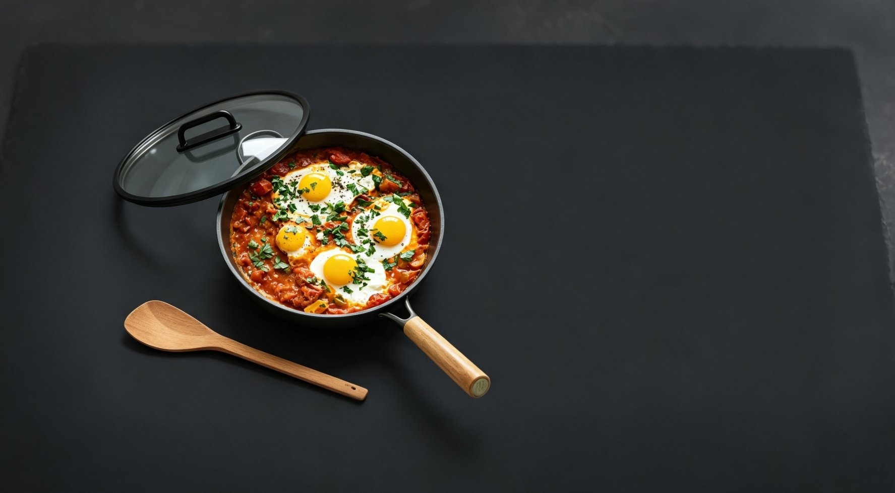 Wok en acier au carbone à fond plat super-nitruré 33 cm