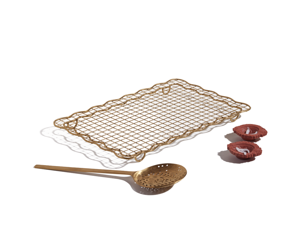 Ensemble Friture Festif avec Écumoire et Grille de Refroidissement