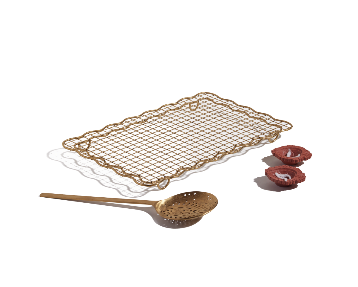 Ensemble Friture Festif avec Écumoire et Grille de Refroidissement