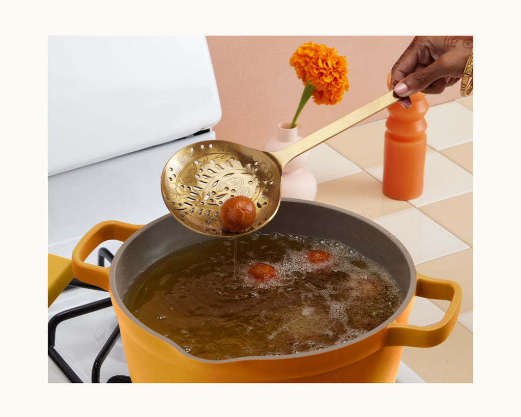Ensemble Friture Festif avec Écumoire et Grille de Refroidissement