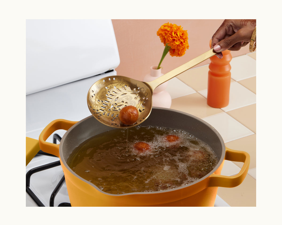 Ensemble Friture Festif avec Écumoire et Grille de Refroidissement