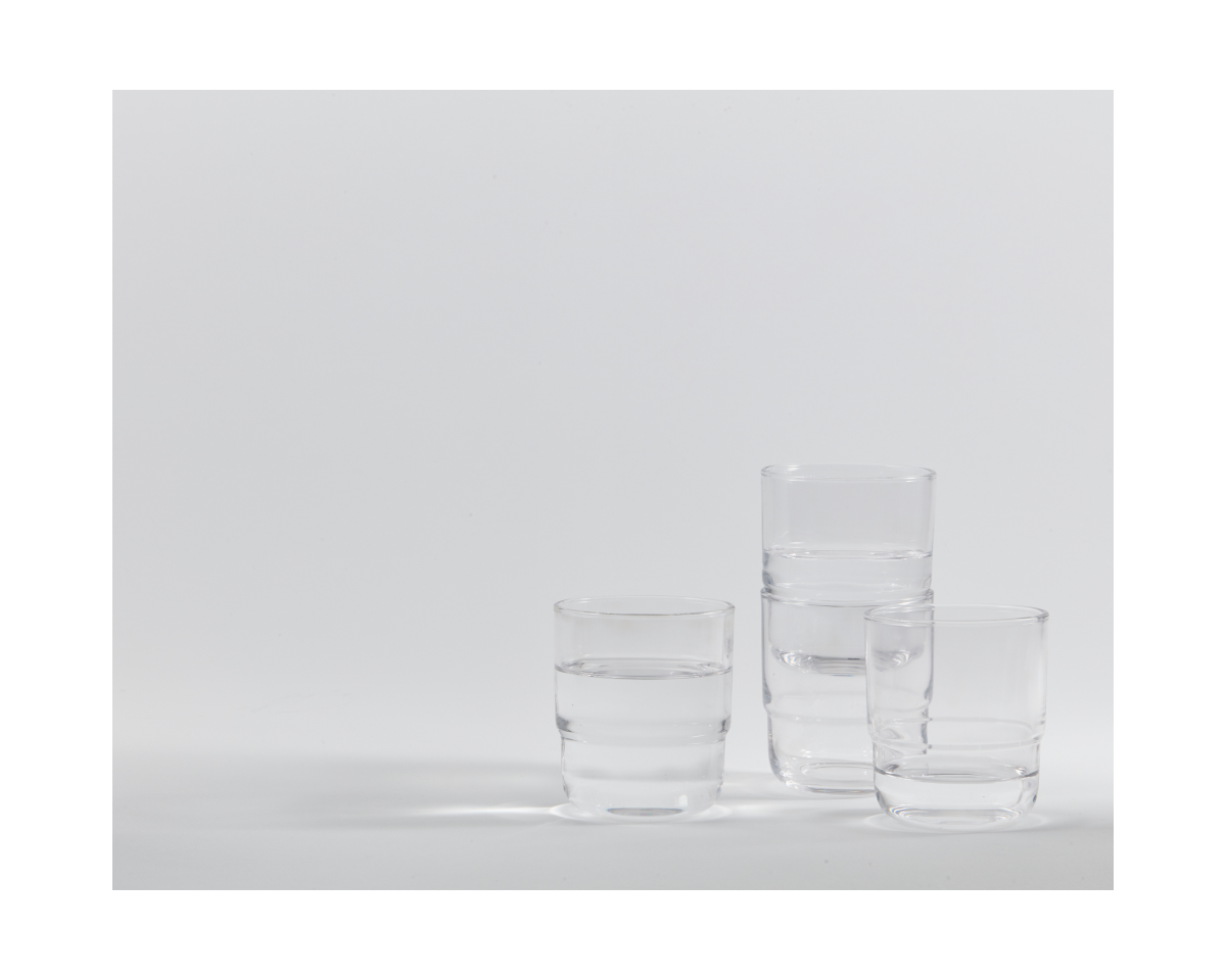 Lot de 4 verres courts empilables faits à la main