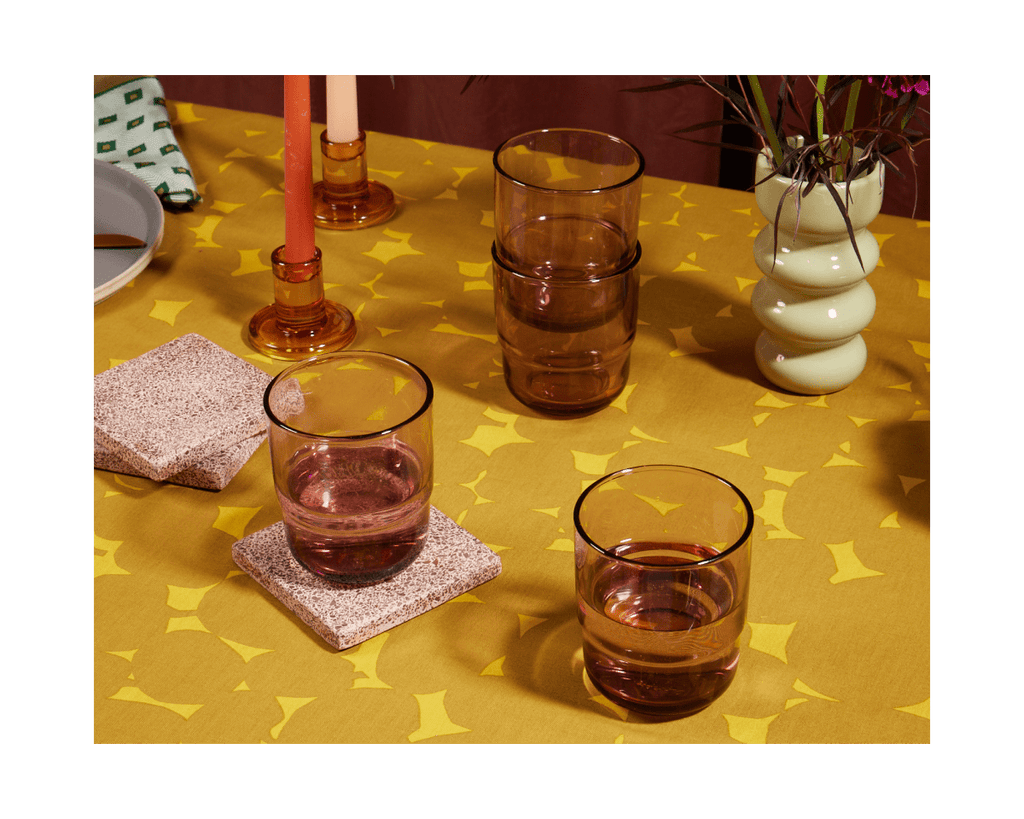 Lot de 4 verres courts empilables faits à la main