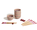 Ensemble de bols à riz en grès émaillé à la main avec baguettes
