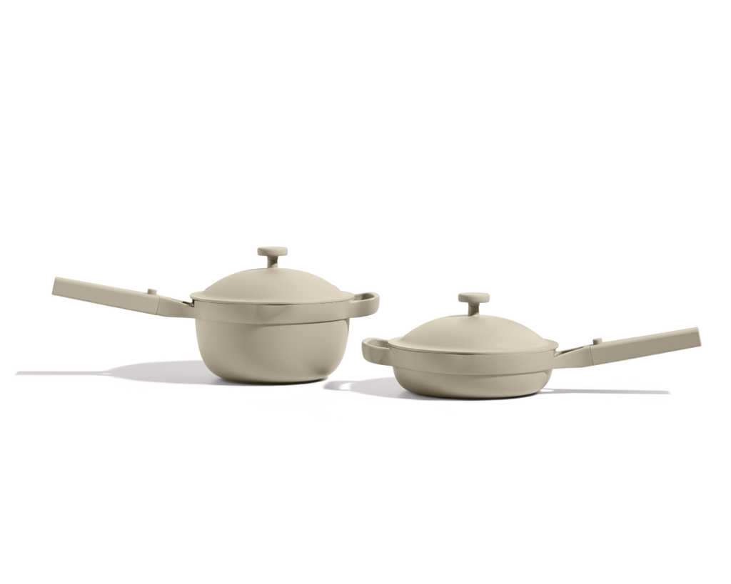 Mini batterie de cuisine antiadhésive en céramique, 2 pièces