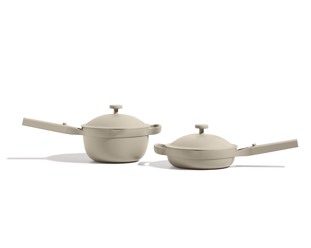 Mini batterie de cuisine antiadhésive en céramique, 2 pièces