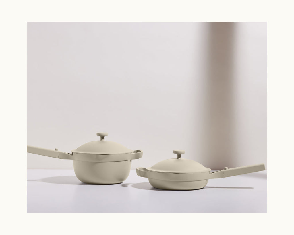 Mini batterie de cuisine antiadhésive en céramique, 2 pièces