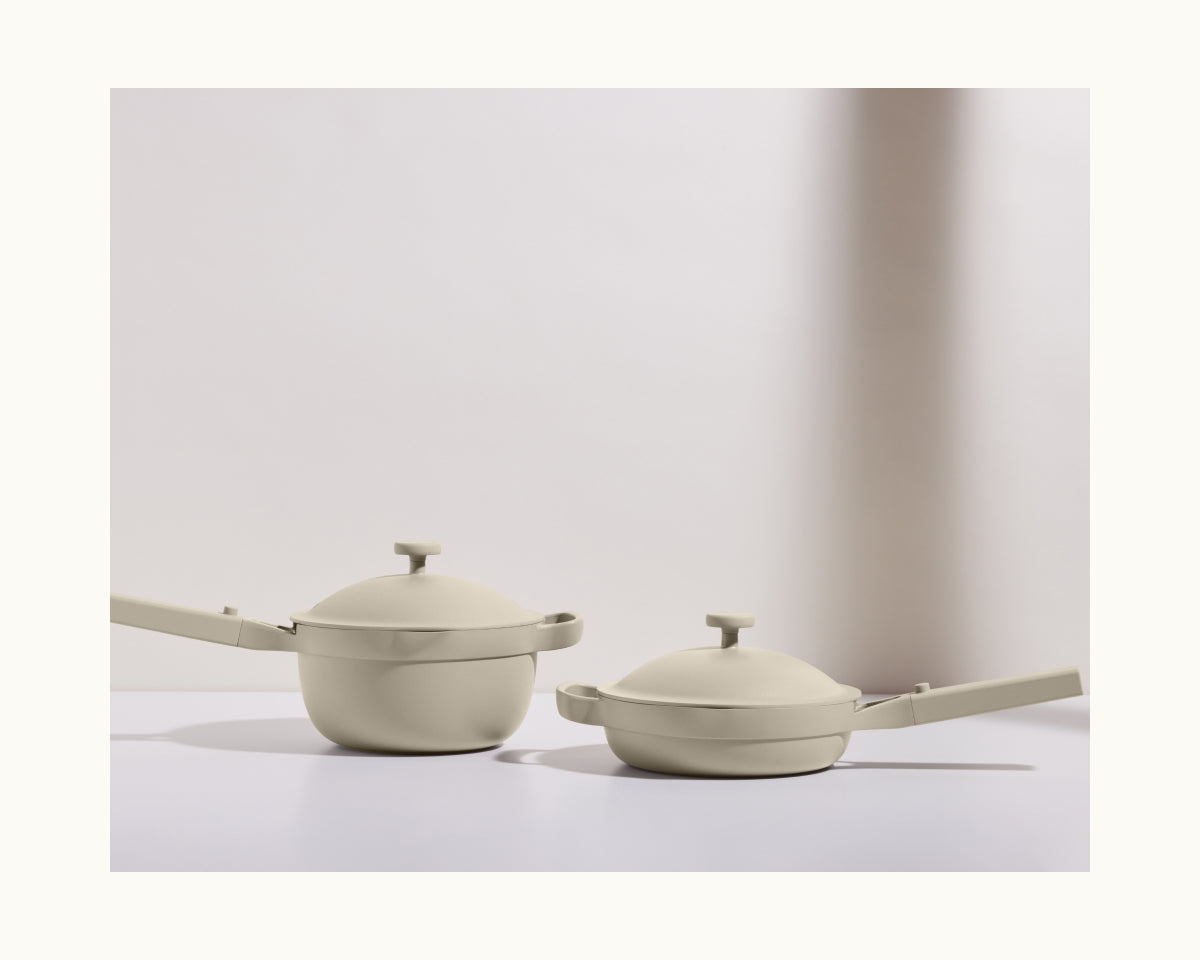 Mini batterie de cuisine antiadhésive en céramique, 2 pièces