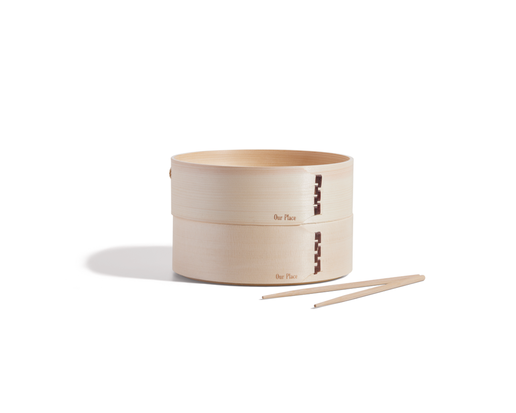 Ensemble de 2 mini-paniers vapeur en bambou