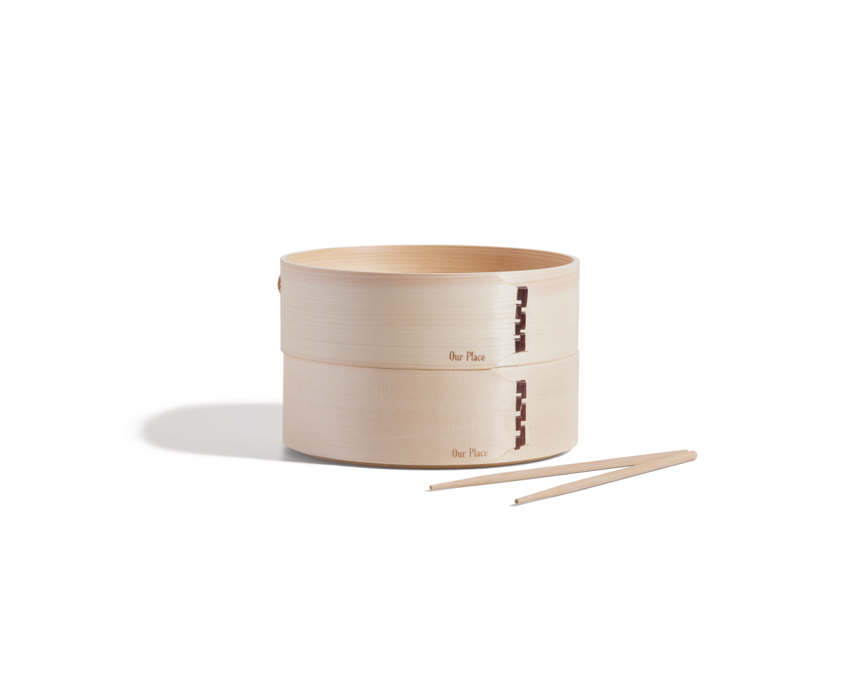 Ensemble de 2 mini-paniers vapeur en bambou