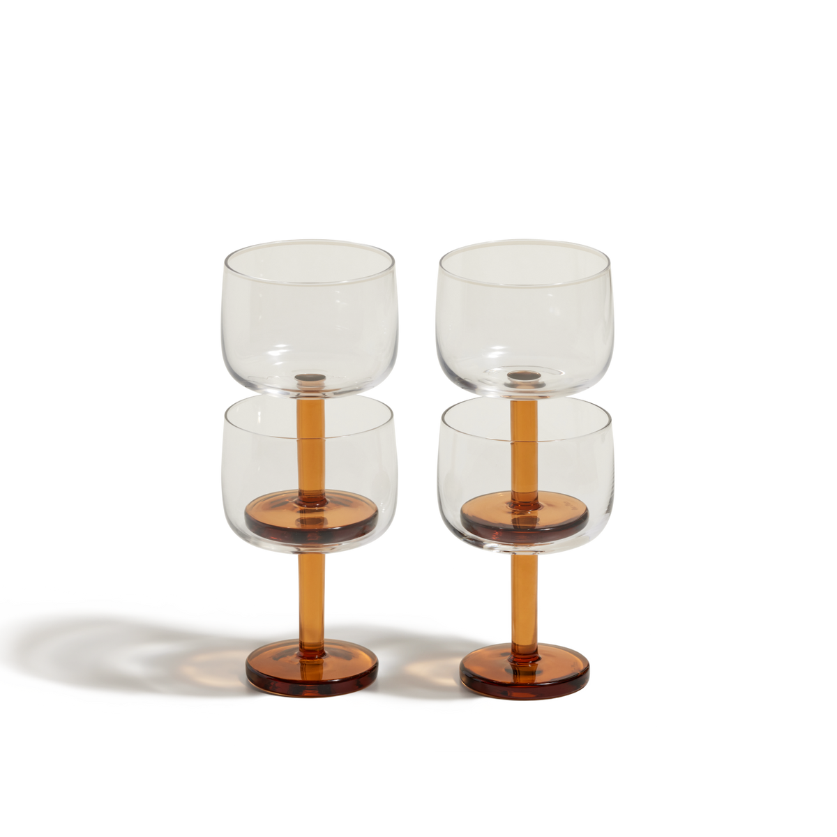 Ensemble de 4 coupes en verre coloré