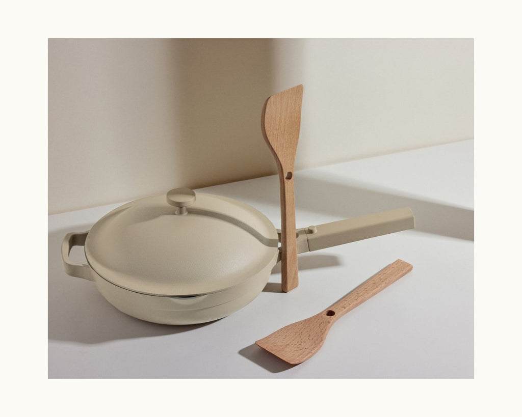 Spatules emboîtables en hêtre naturel – Lot de 2