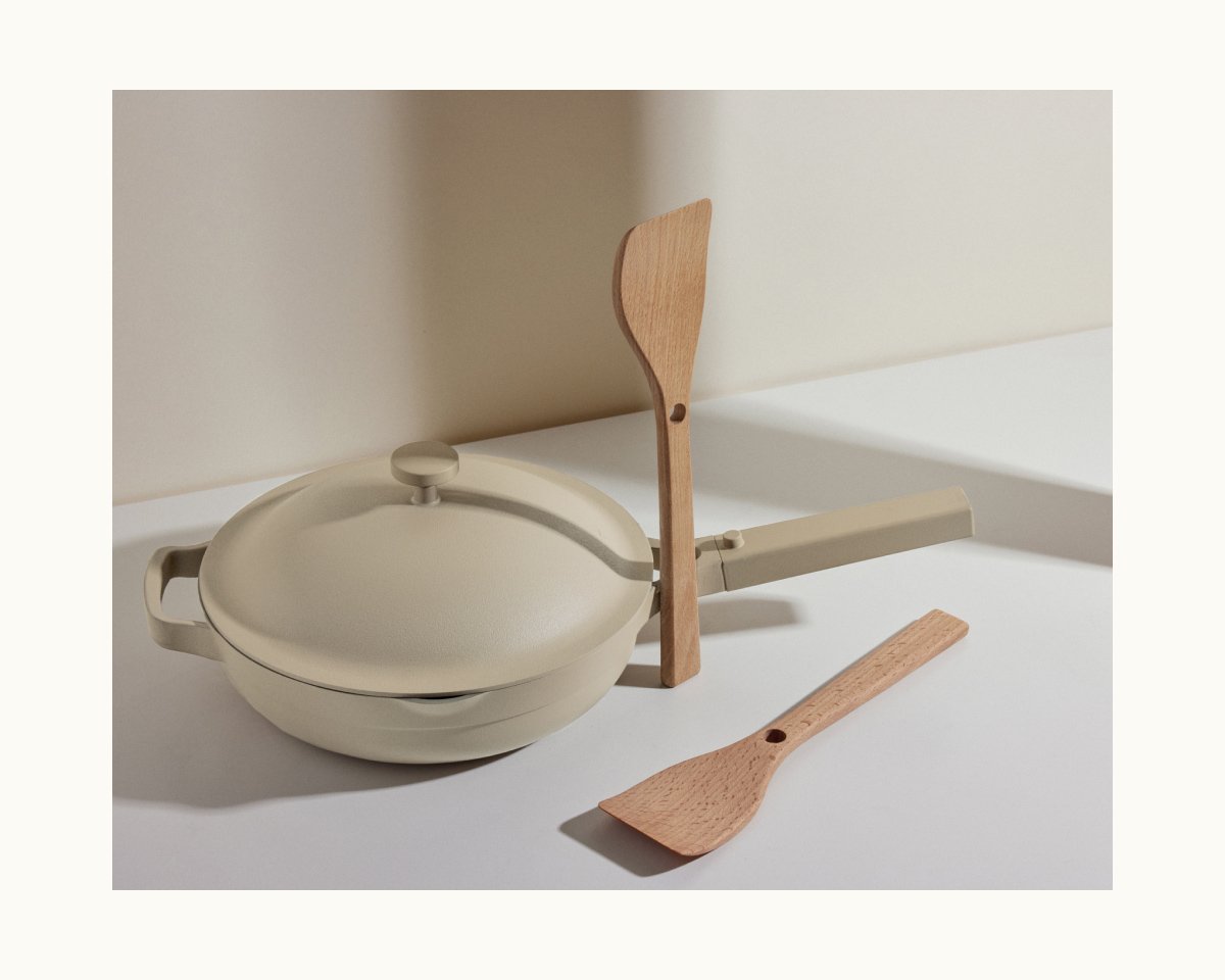 Spatules emboîtables en hêtre naturel – Lot de 2
