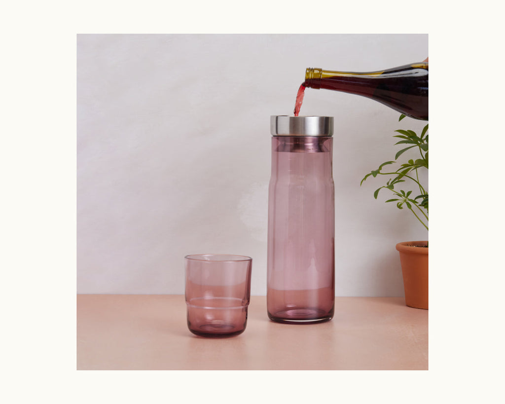 Carafe en verre avec infuseur à café infusé à froid et aérateur à vin