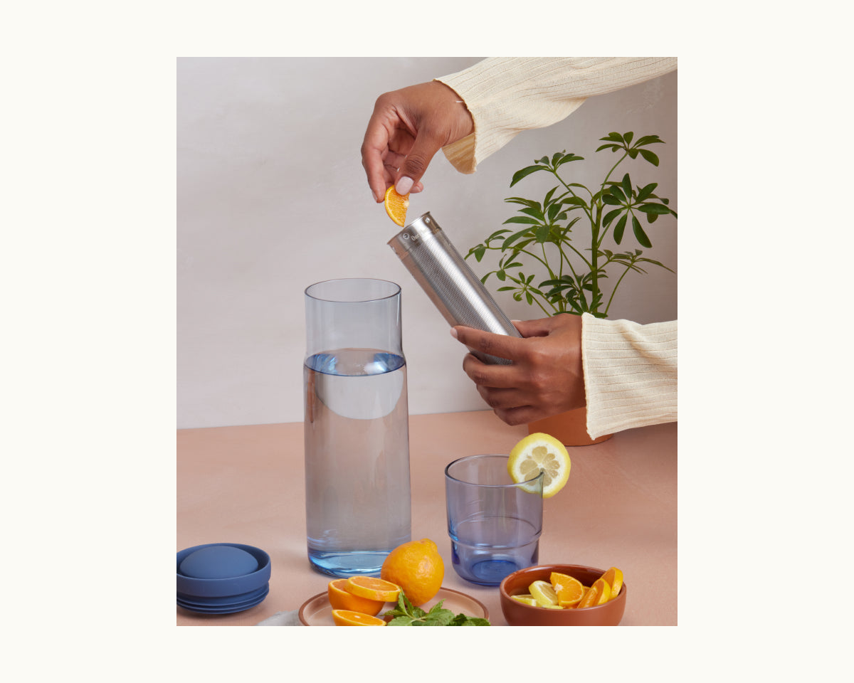 Carafe en verre avec infuseur à café infusé à froid et aérateur à vin