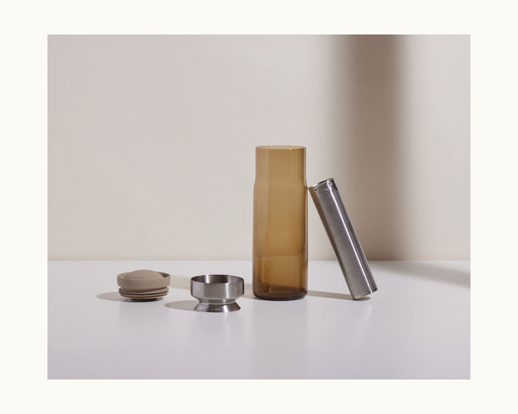 Carafe en verre avec infuseur à café infusé à froid et aérateur à vin