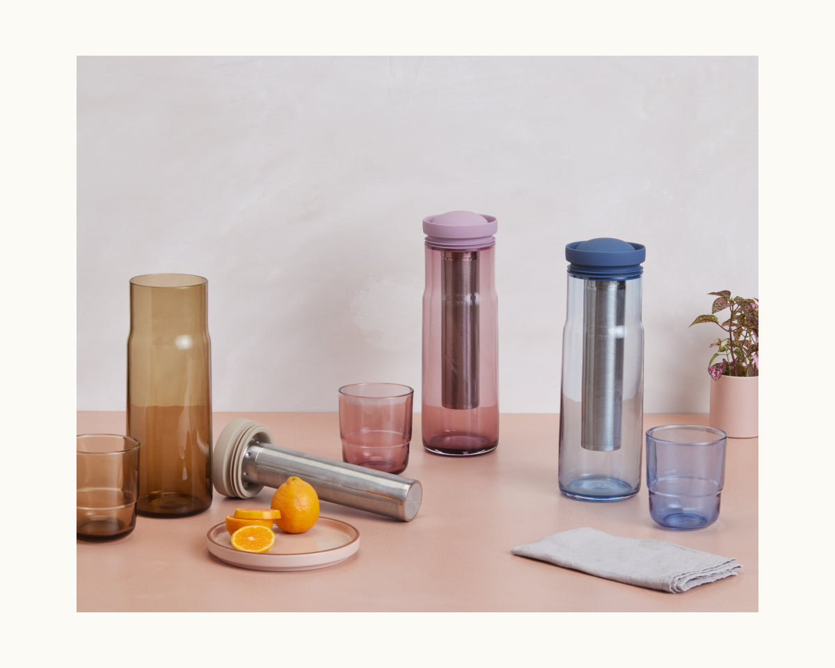 Carafe en verre avec infuseur à café infusé à froid et aérateur à vin