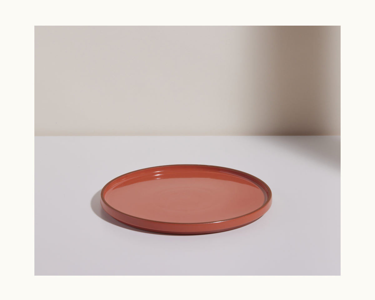Assiettes en céramique émaillées à la main, lot de 4