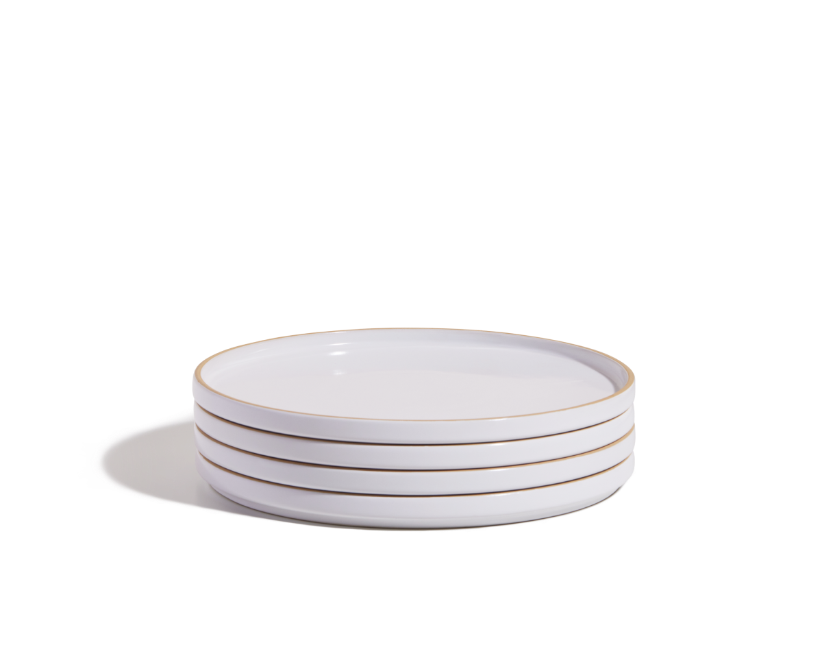 Assiettes en céramique émaillées à la main, lot de 4