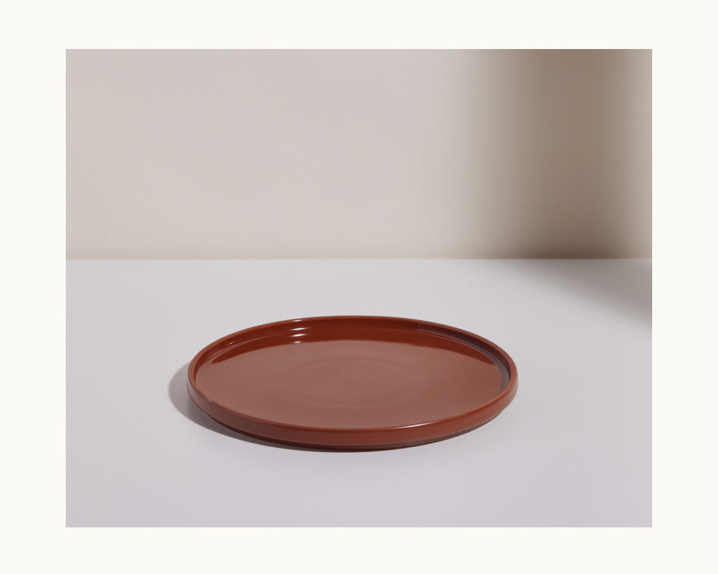 Assiettes en céramique émaillées à la main, lot de 4
