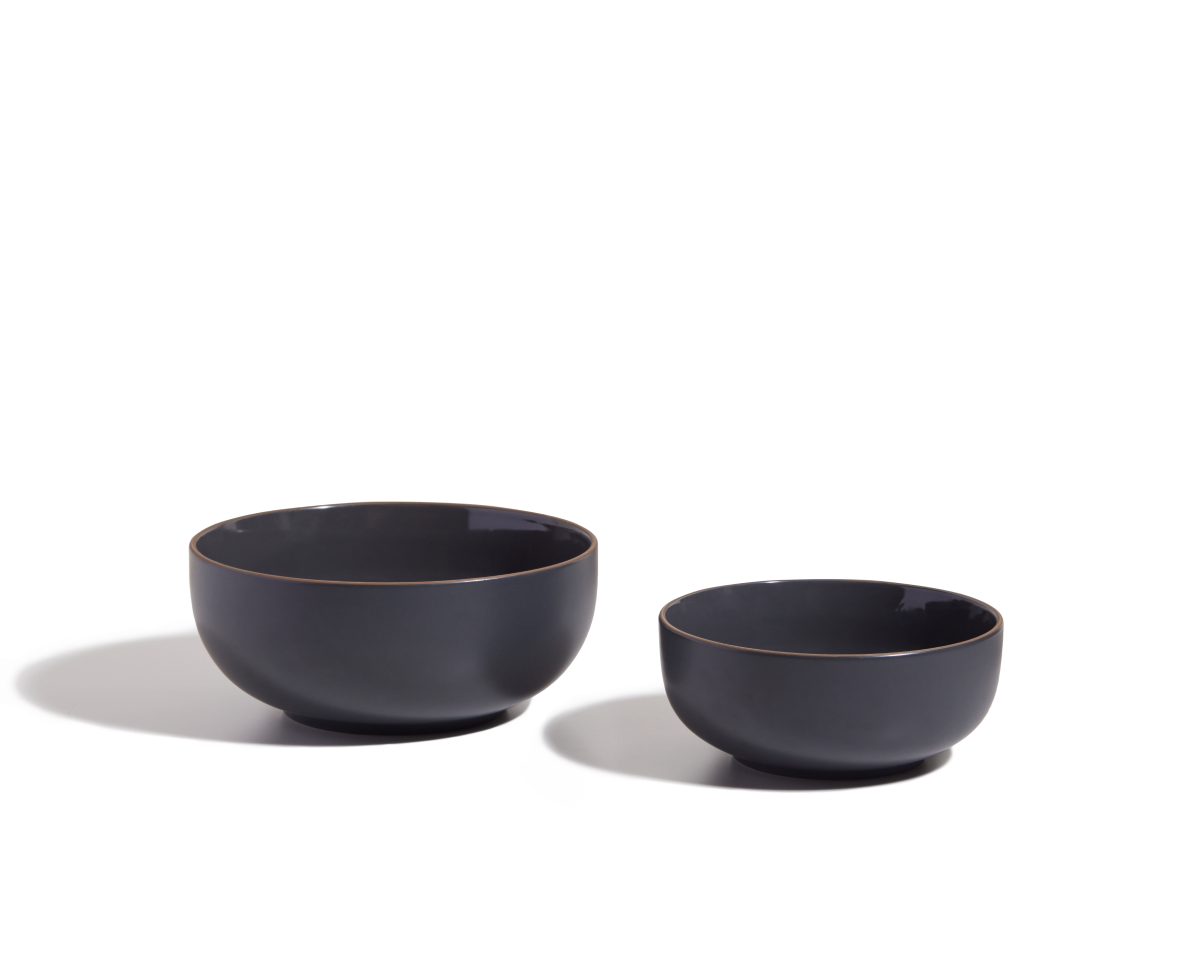 Ensemble de 2 saladiers en céramique émaillée à la main