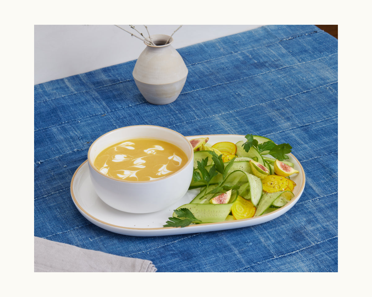 Plats de service en céramique émaillés à la main – Lot de 2