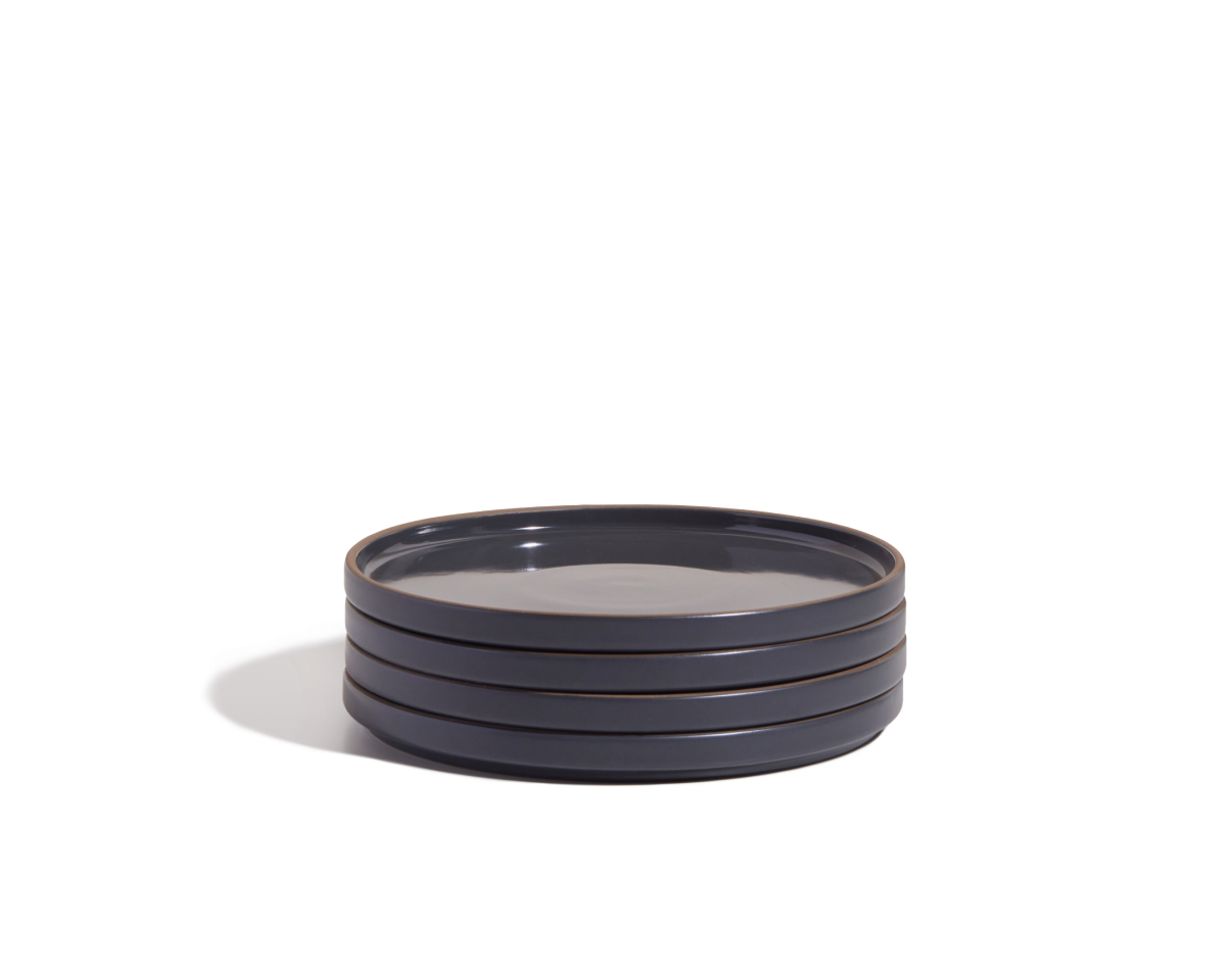 Assiettes à salade en céramique émaillées à la main, lot de 4