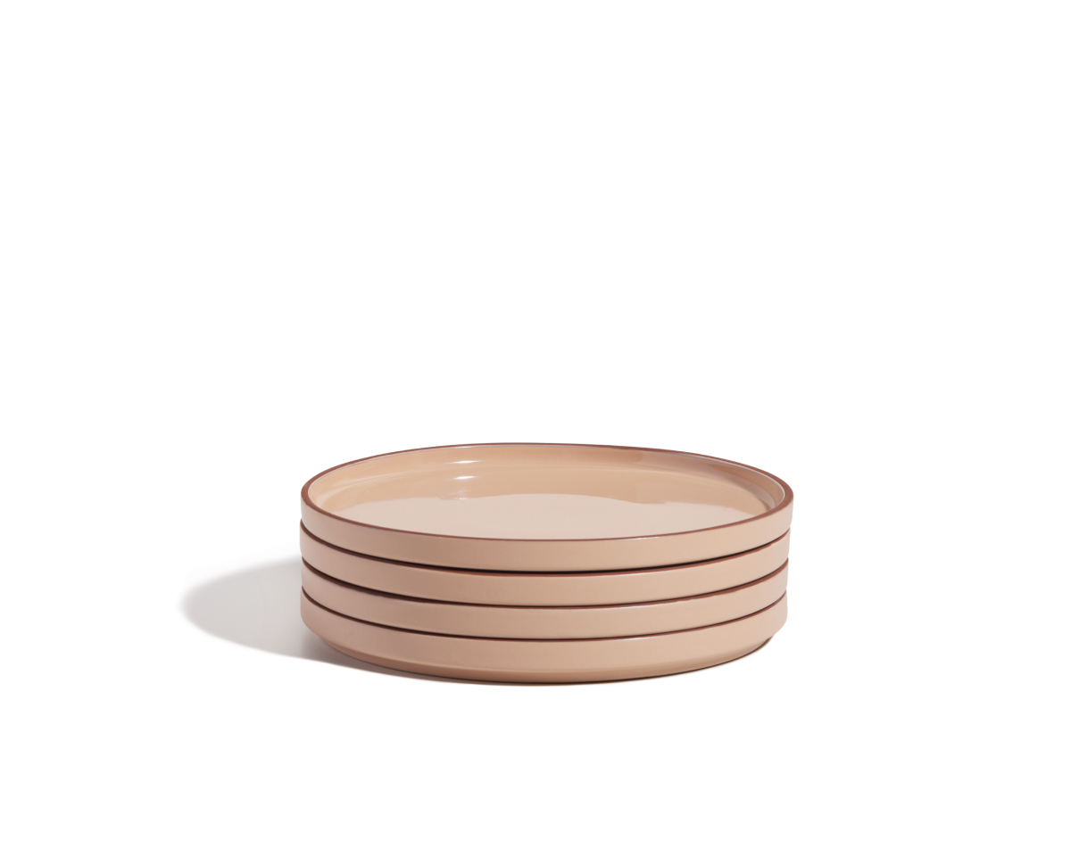 Assiettes à salade en céramique émaillées à la main, lot de 4