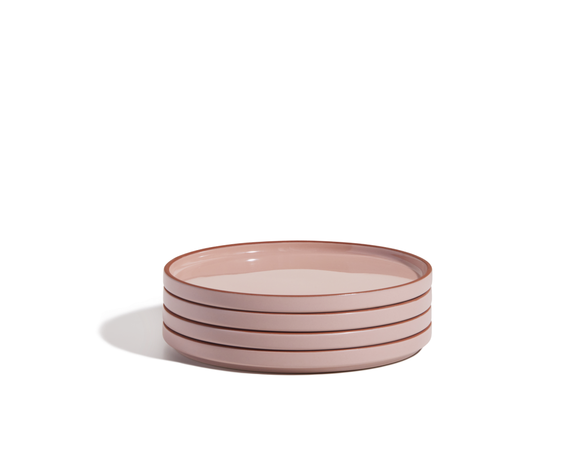 Assiettes à salade en céramique émaillées à la main, lot de 4