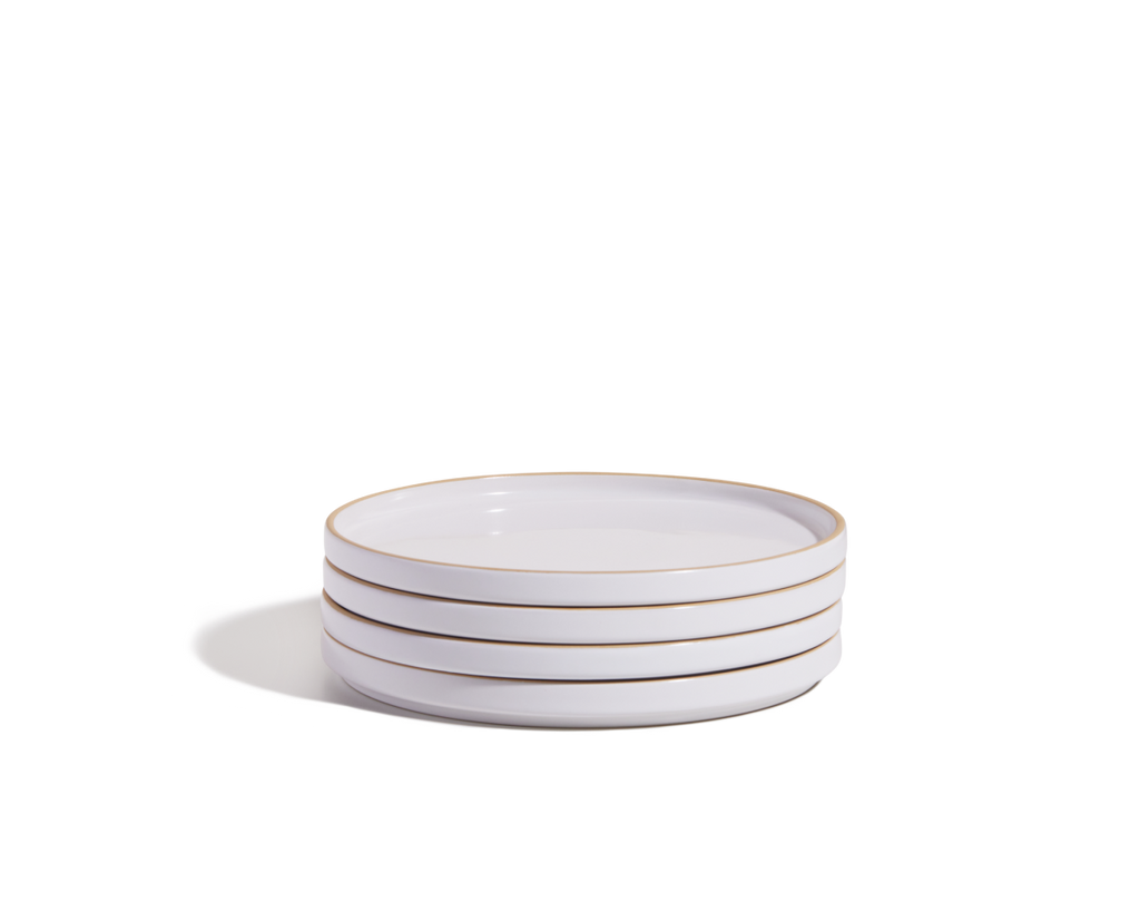 Assiettes à salade en céramique émaillées à la main, lot de 4