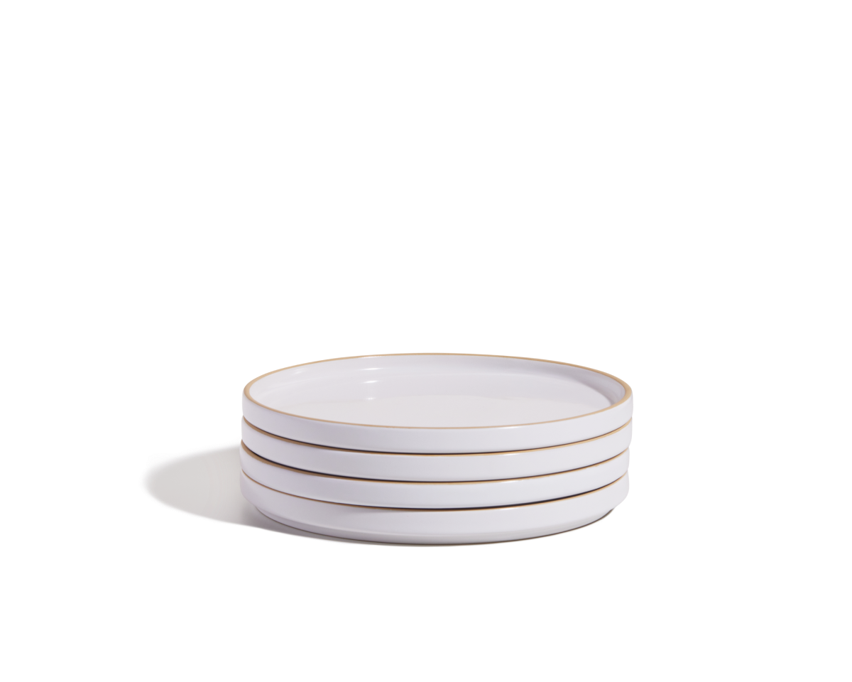 Assiettes à salade en céramique émaillées à la main, lot de 4