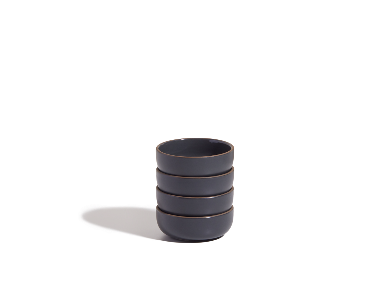 Ensemble de 4 mini bols en céramique émaillée à la main