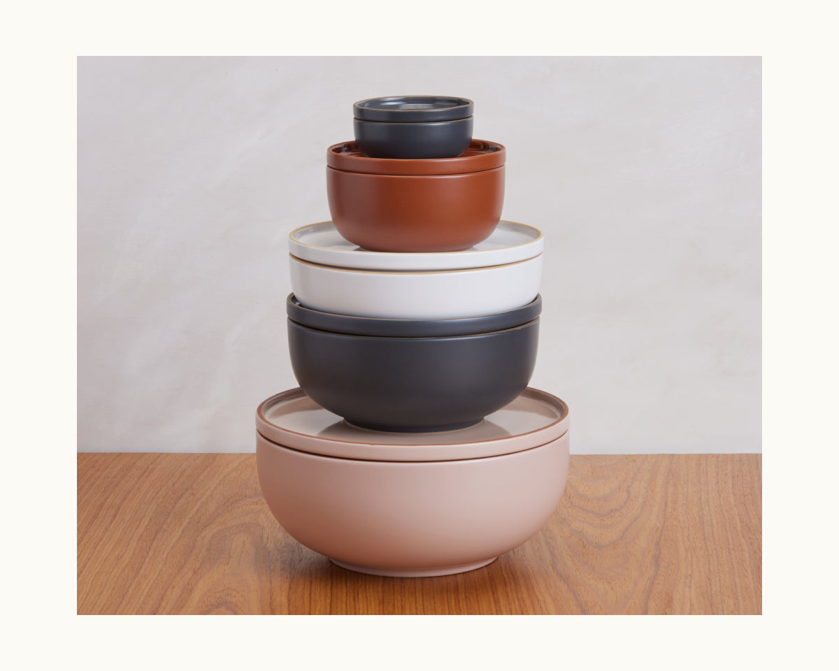 Ensemble de 4 mini bols en céramique émaillée à la main