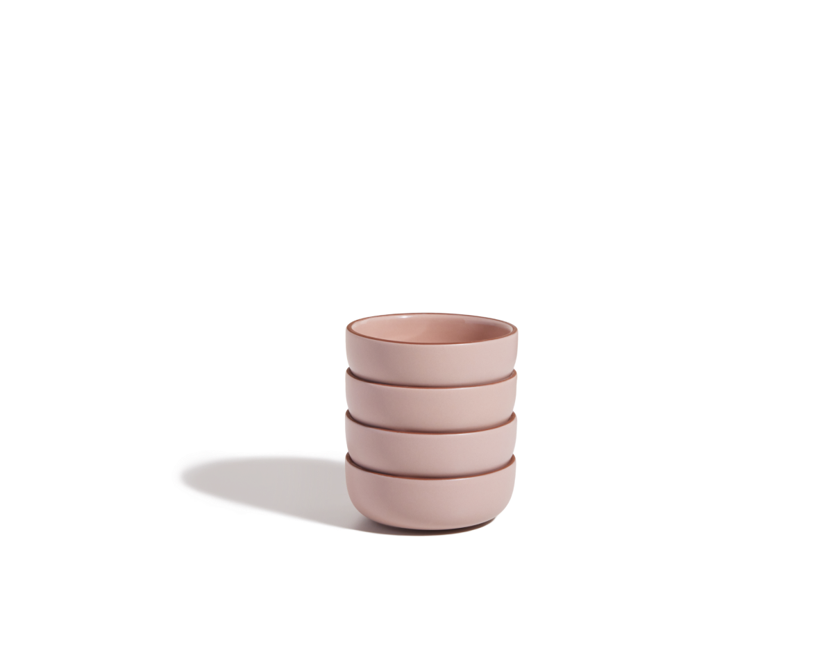 Ensemble de 4 mini bols en céramique émaillée à la main