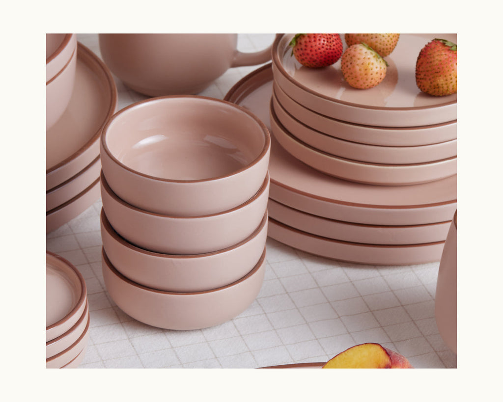 Ensemble de 4 mini bols en céramique émaillée à la main