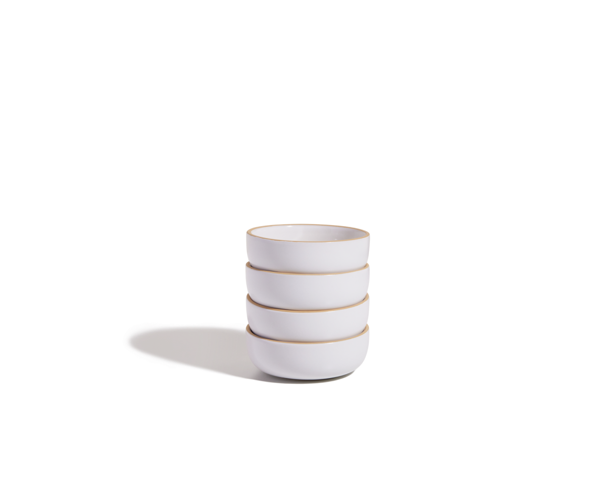 Ensemble de 4 mini bols en céramique émaillée à la main