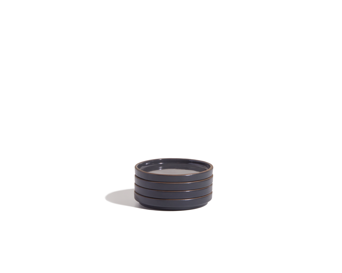 Lot de 4 mini-assiettes en céramique émaillées à la main