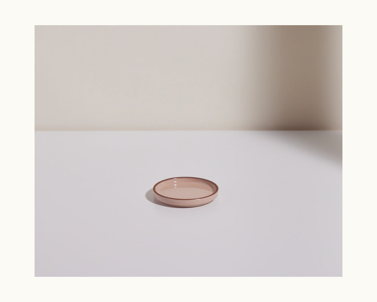 Lot de 4 mini-assiettes en céramique émaillées à la main