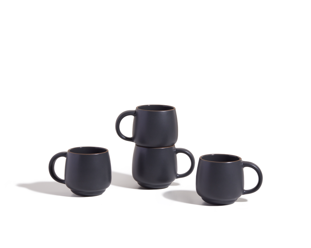 Lot de 2 mugs empilables en céramique grès