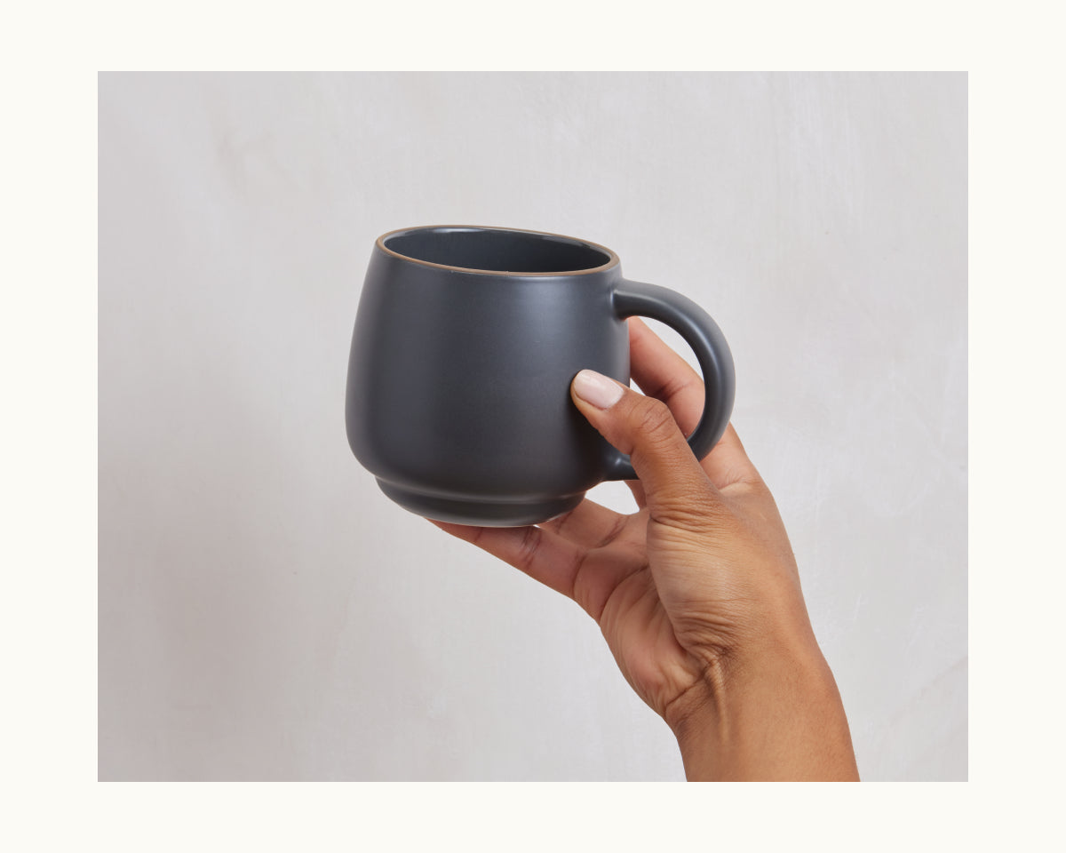 Lot de 2 mugs empilables en céramique grès