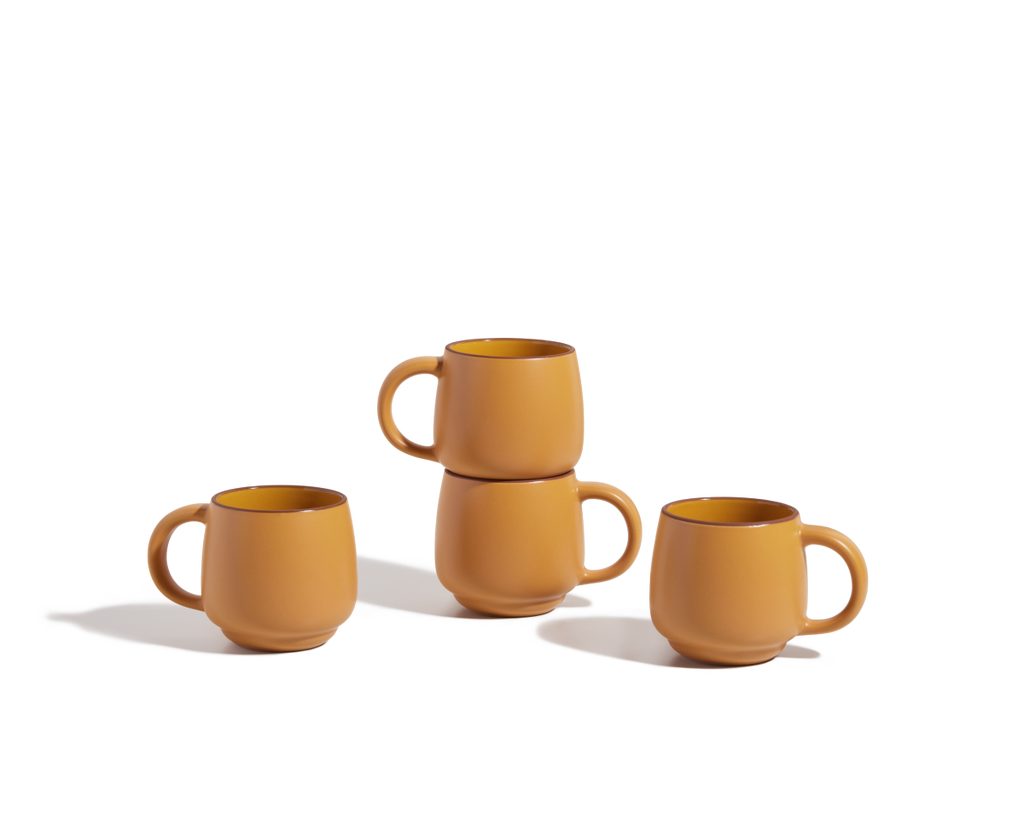 Lot de 2 mugs empilables en céramique grès