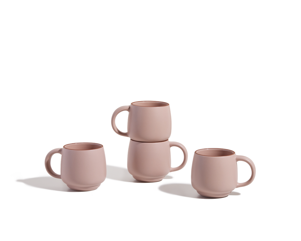 Lot de 2 mugs empilables en céramique grès