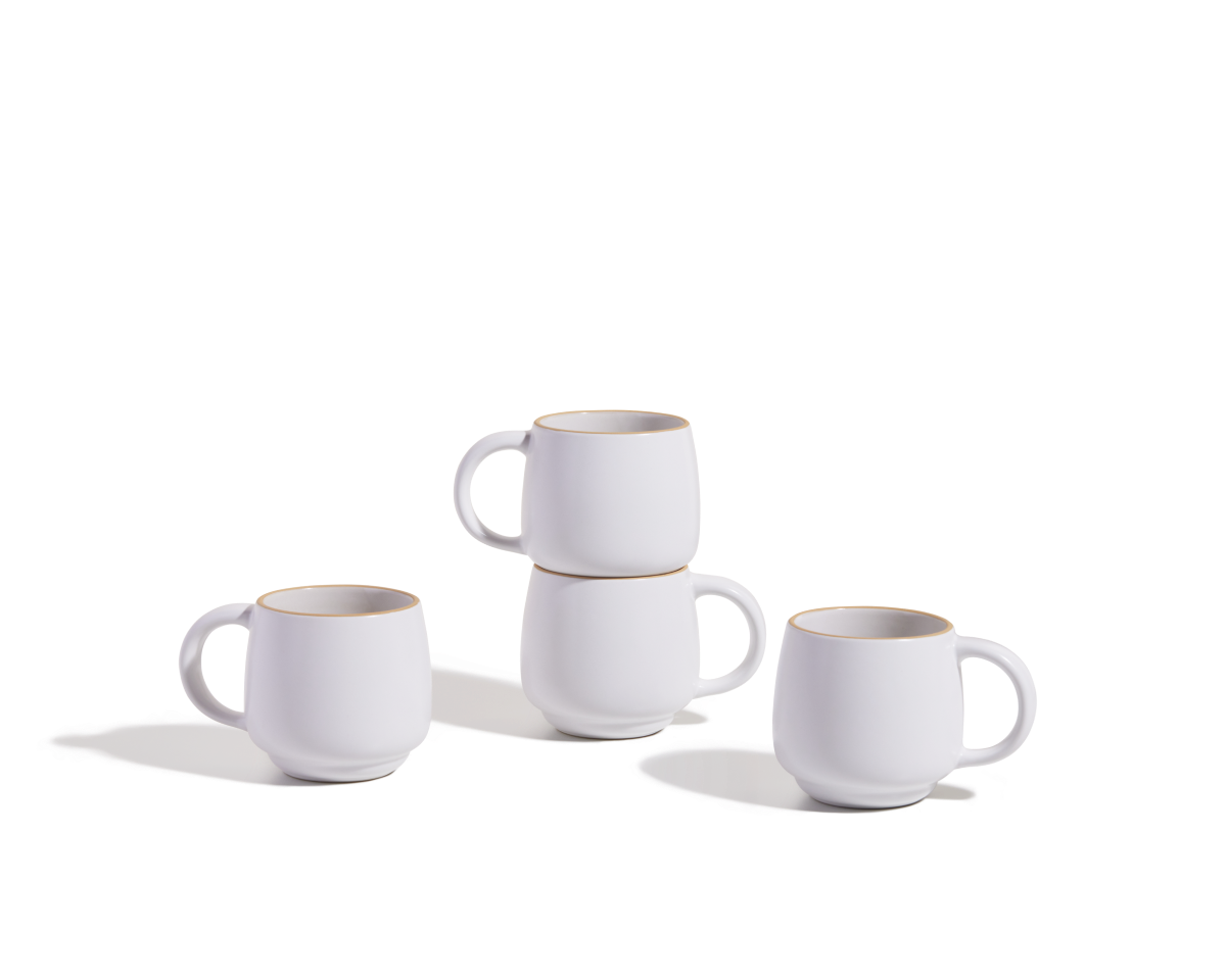 Lot de 2 mugs empilables en céramique grès