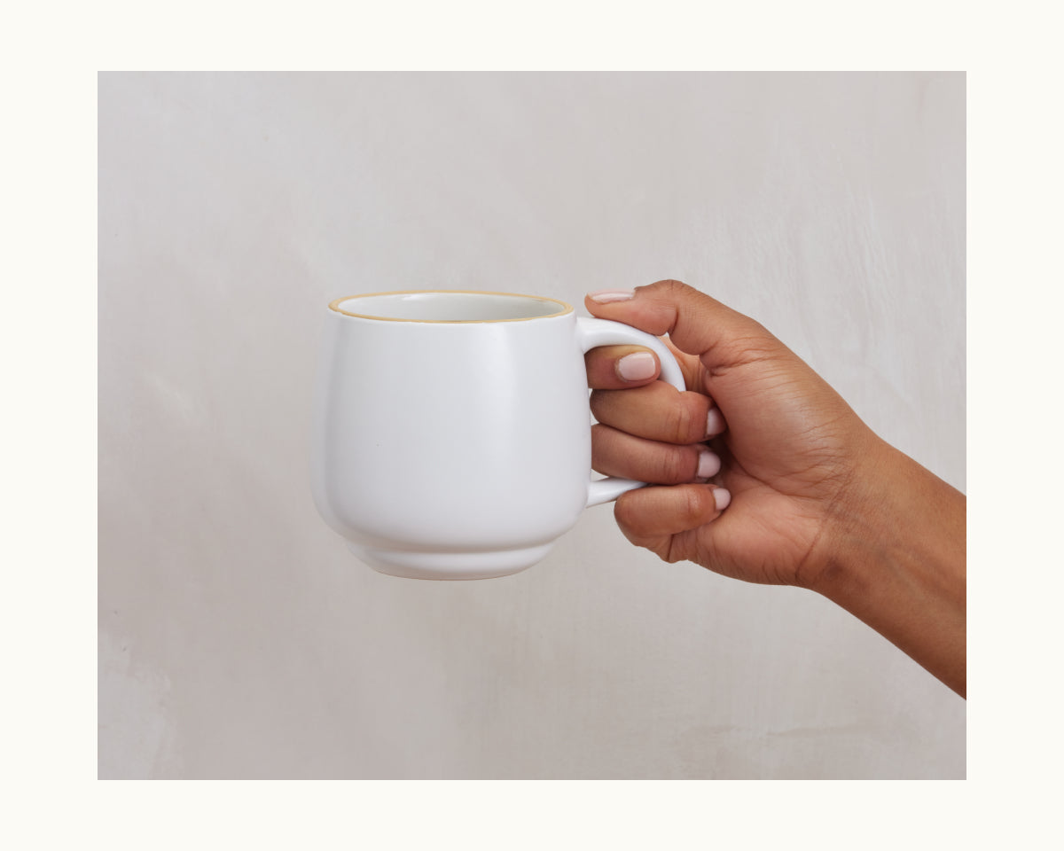 Lot de 2 mugs empilables en céramique grès