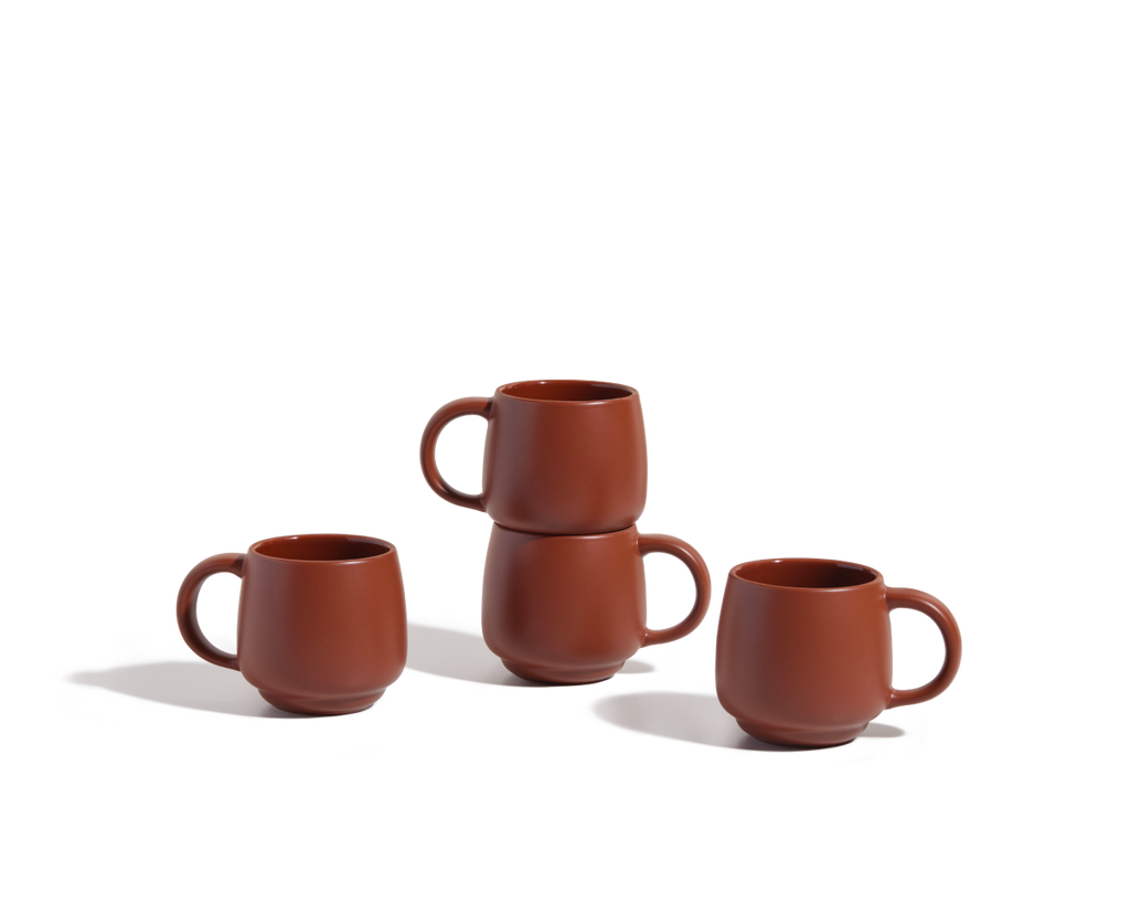 Lot de 2 mugs empilables en céramique grès