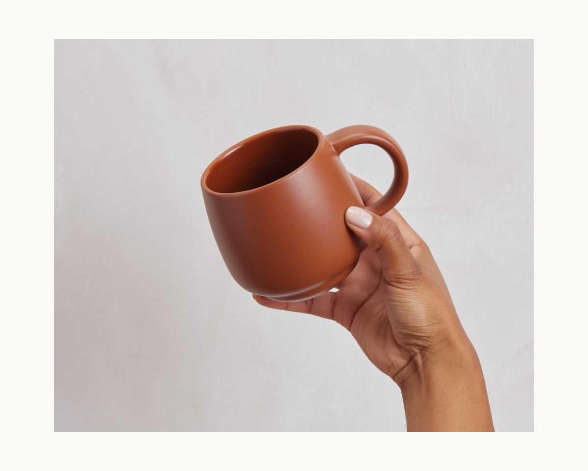 Lot de 2 mugs empilables en céramique grès