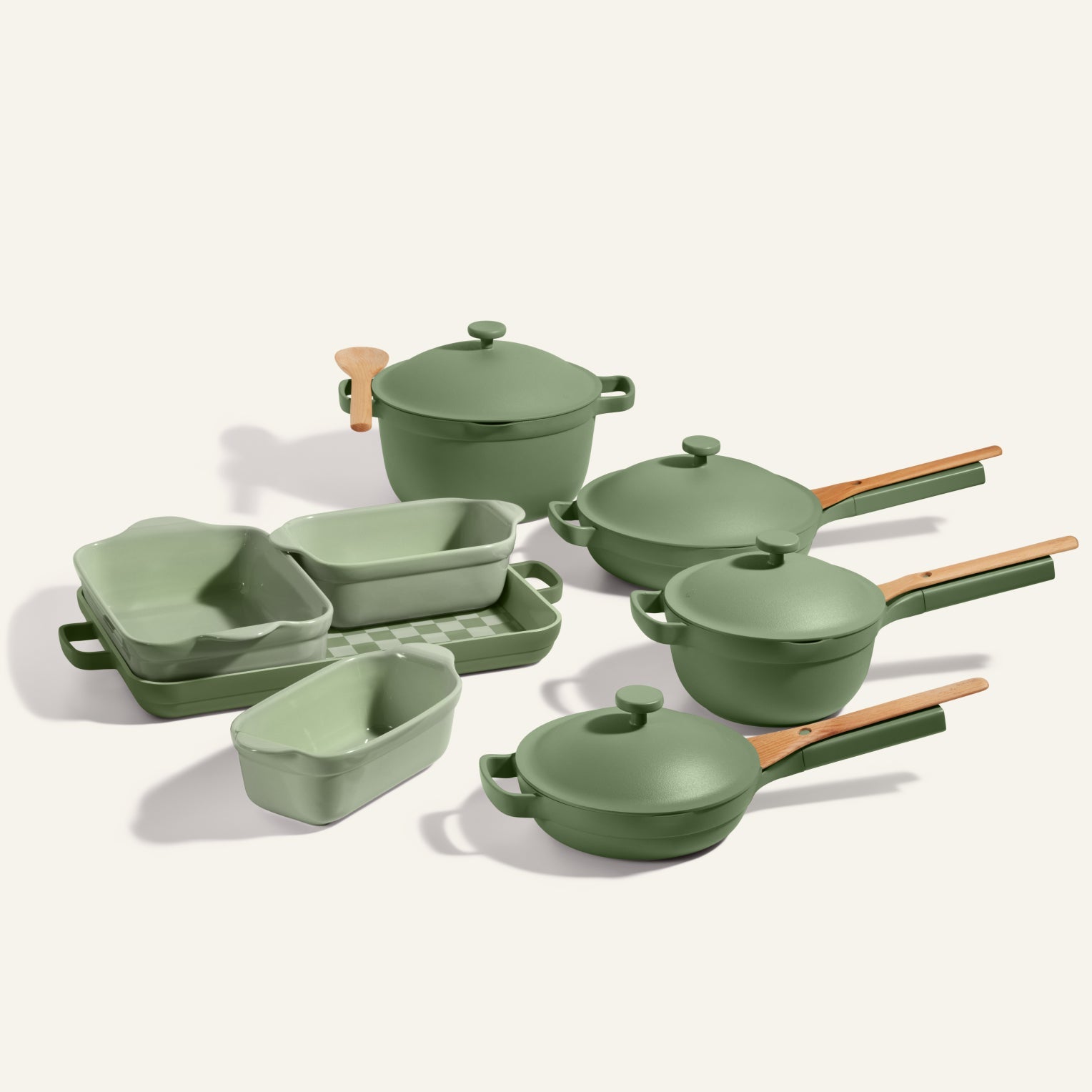 Batterie de cuisine et de cuisson antiadhésive en céramique de 18 pièces