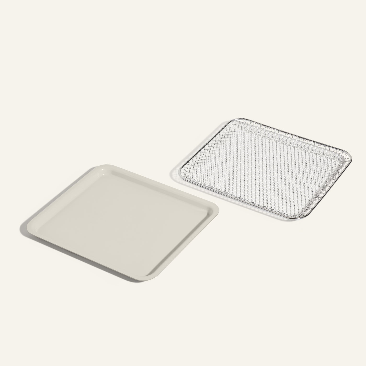 Ensemble panier de friteuse à air et plat de cuisson en céramique