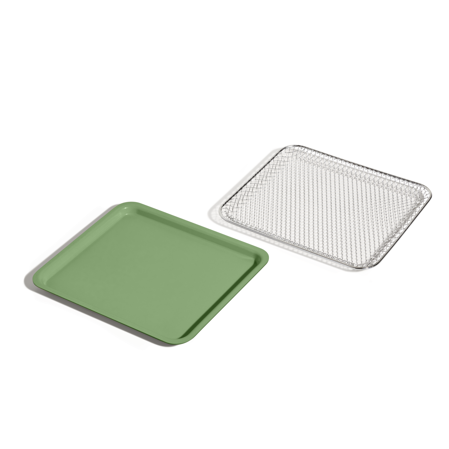 Ensemble panier de friteuse à air et plat de cuisson en céramique