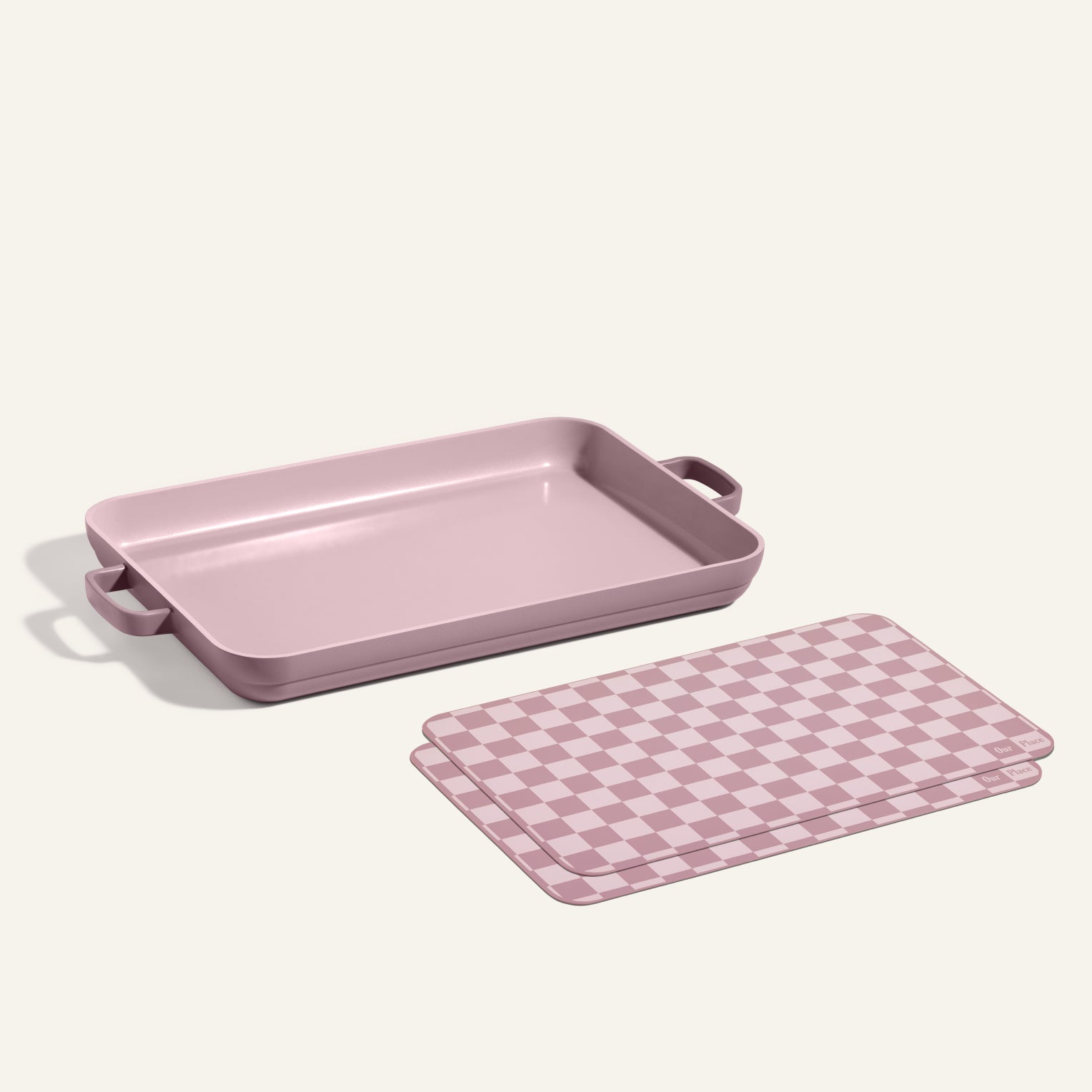 Batterie de cuisine : poêle-grill antiadhésive + tapis de cuisson réutilisables en silicone